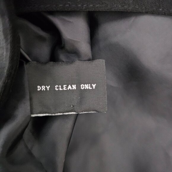 Anne Klein Button Front Black Lined Light Maxi Trench Coat - Picture 9 of 9